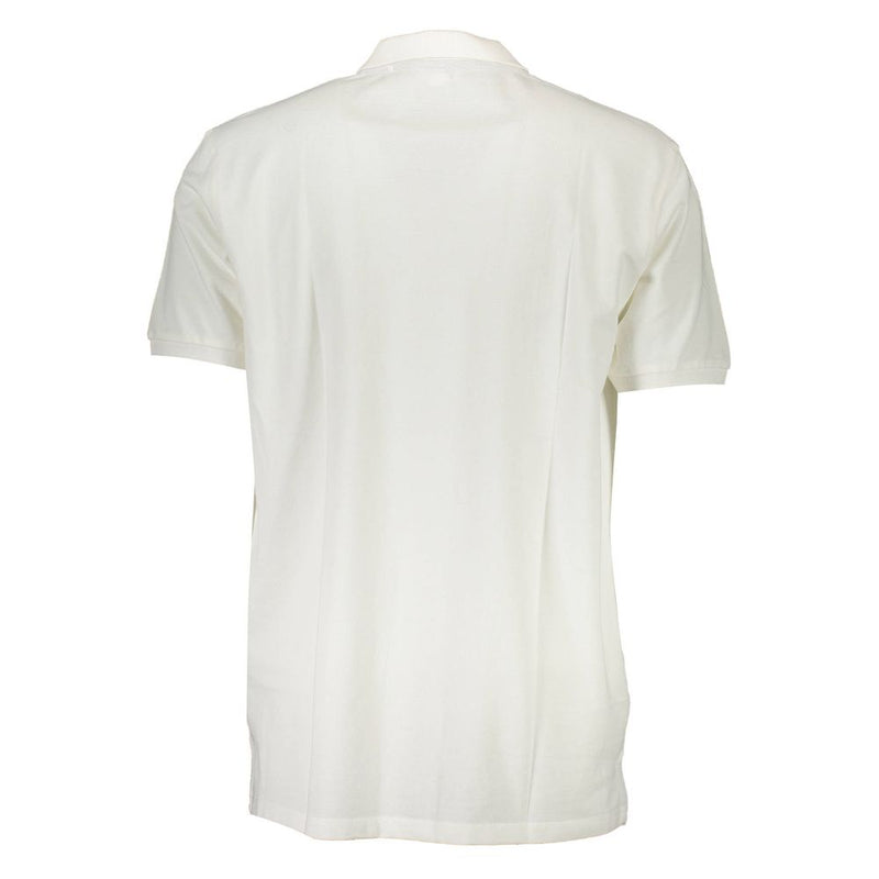 Chic White Sticked Polo für Männer