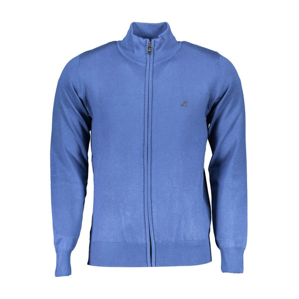 Blauer Nylonpullover