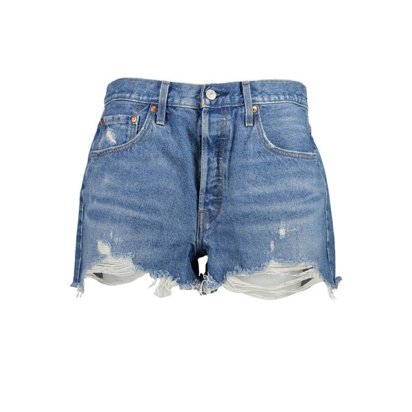 Shorti di denim chic 501 vintage con effetto consumato