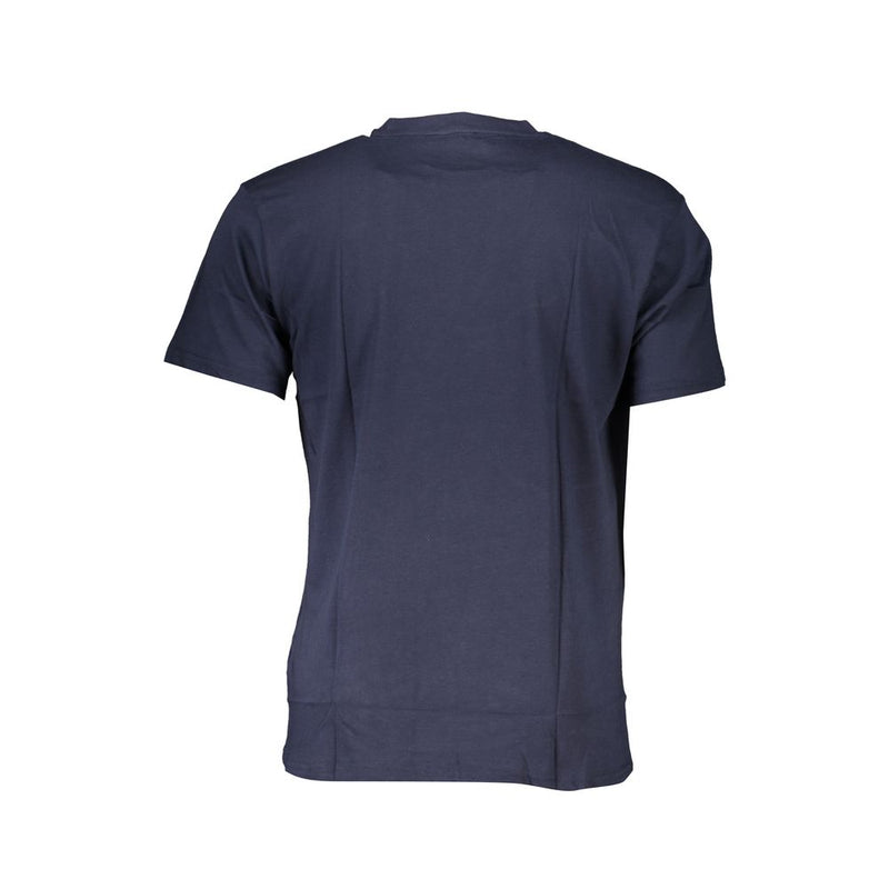 Blaues Baumwollt-Shirt