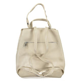 Mochila de polietileno beige