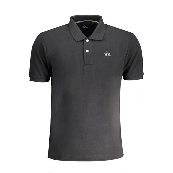 Polo en coton noir