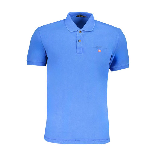 Polo en coton bleu