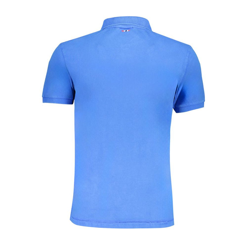 Polo de algodón azul