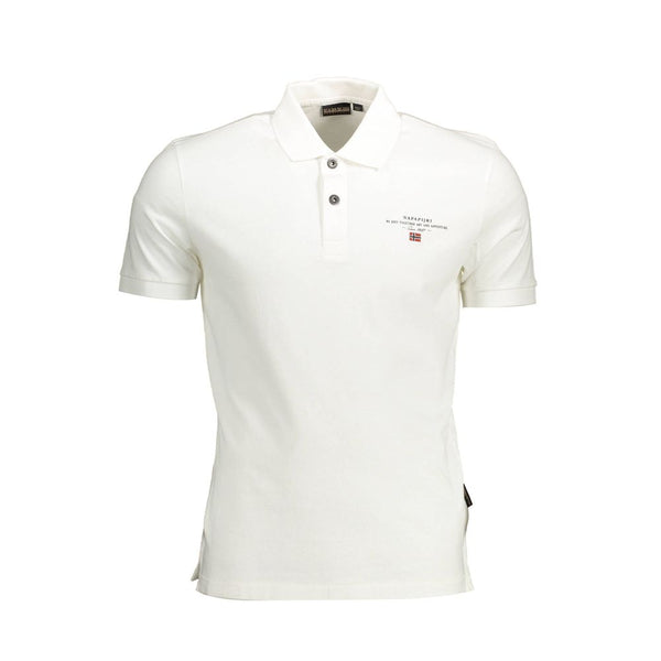 Polo en coton blanc élégant avec broderie