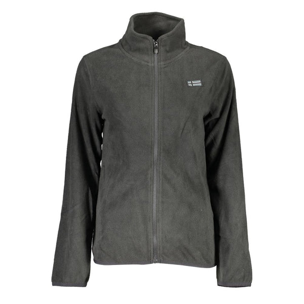 Sweat à zip noir chic avec détail du logo