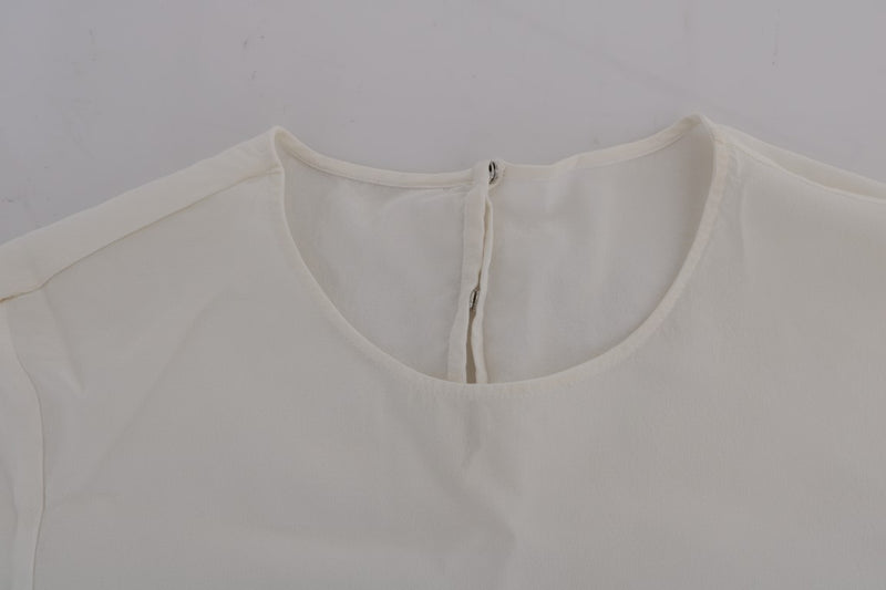 Silk 'Italia Italia Is Love' blusa blanca