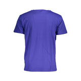 Camiseta de algodón azul