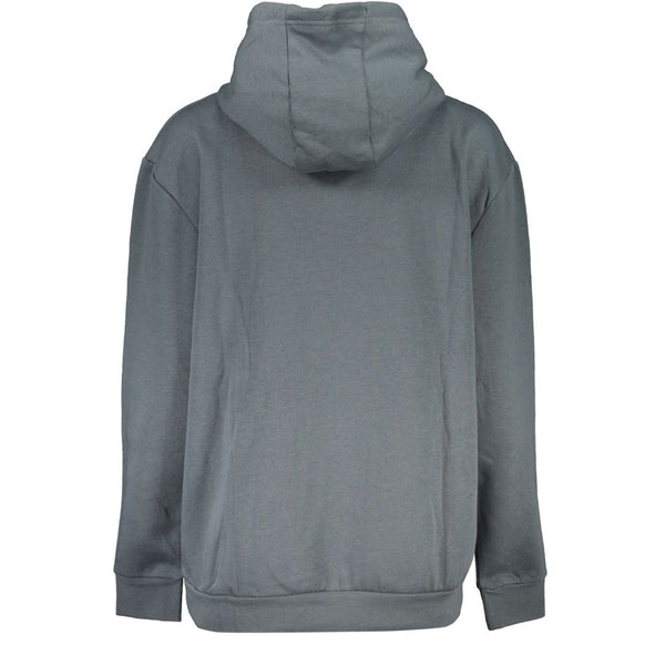 Elegante sudadera de vellón con capucha en gris