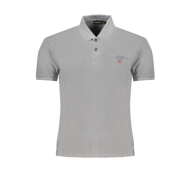 Gray Cotton Polo Shirt