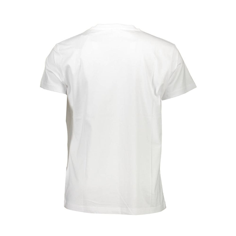 T-shirt à l'équipage blanc croustillant avec imprimé emblématique