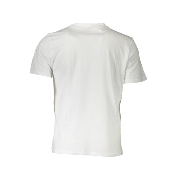 T-shirt en coton blanc croustillant avec imprimé signature