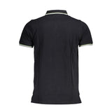 Elegant Short-Sleeved Black Polo with Contrasts