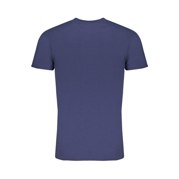 Blaues Baumwollt-Shirt