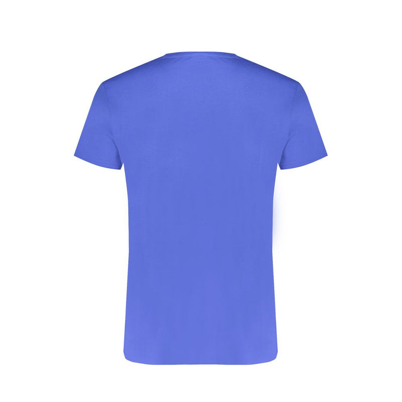 Camiseta de algodón azul