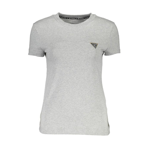 Chic Gray Crew Logo Logo Tee