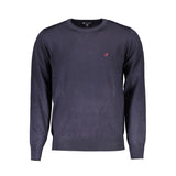 Maglione da equipaggio blu equestre blu a maniche lunghe