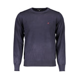 Maglione da equipaggio blu equestre blu a maniche lunghe