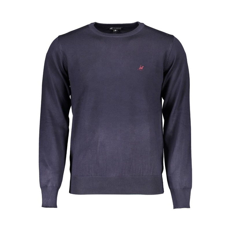 Maglione da equipaggio blu equestre blu a maniche lunghe