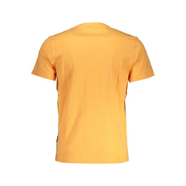 T-shirt en coton orange avec broderie signature