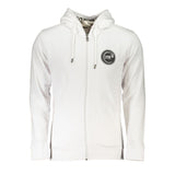 Elegant White Hooded Sweatshirt with Logo Print