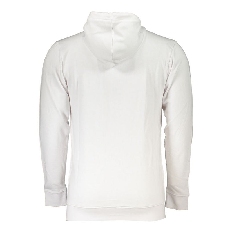 Elegant White Hooded Sweatshirt with Logo Print