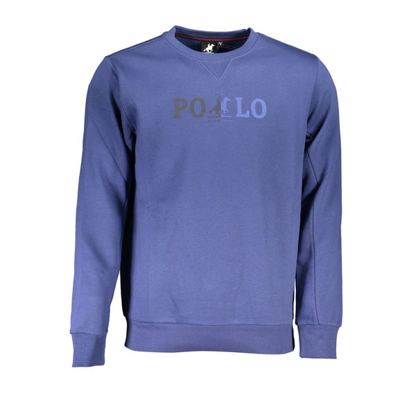 Chic Fleece Crew Neck -Pullover in Blau