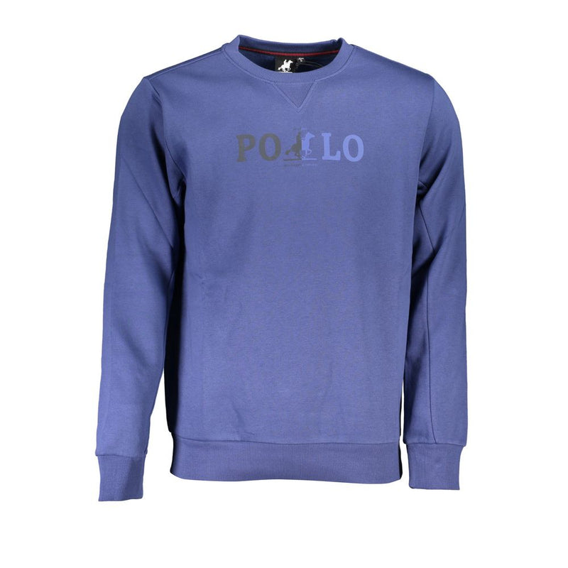 Maglione da collo dell'equipaggio in pile chic in blu