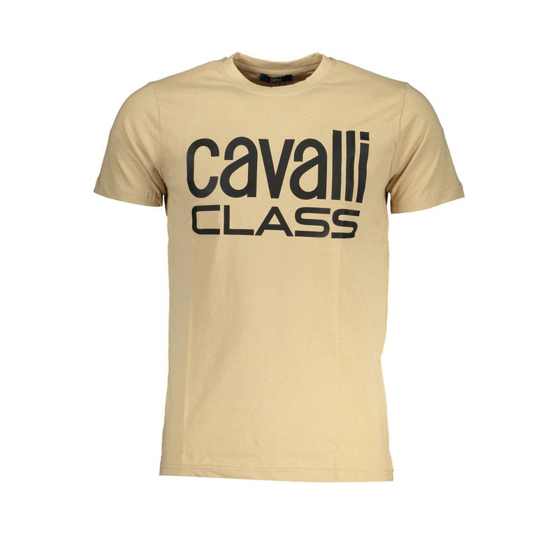 Beige Baumwoll-T-Shirt