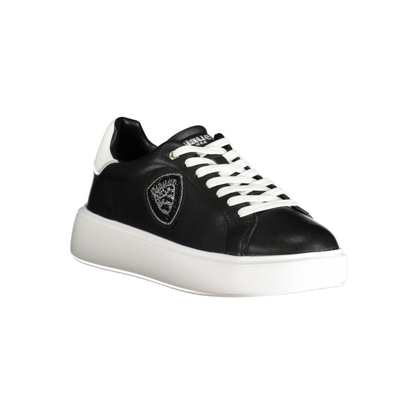 Schwarzer Polyester -Sneaker