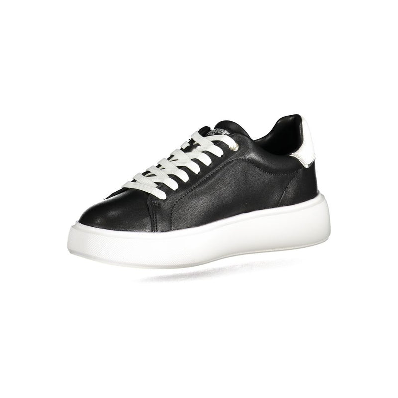 Schwarzer Polyester -Sneaker