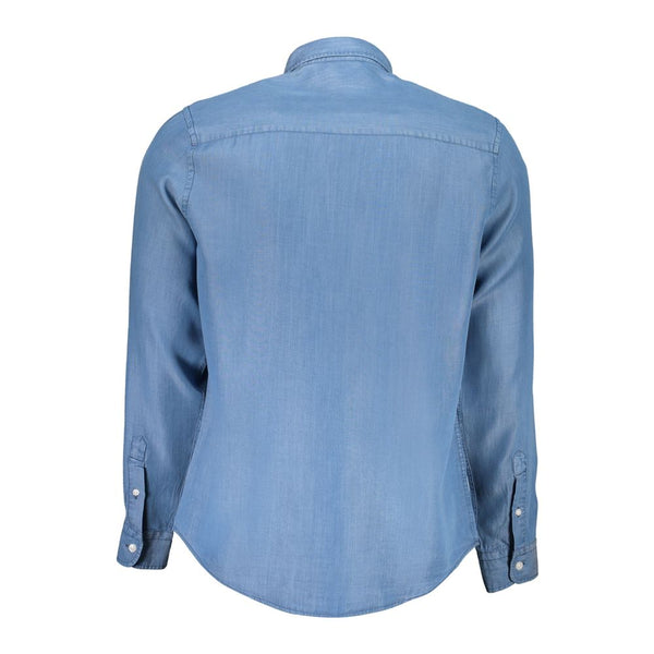 Camicia blu lyocell