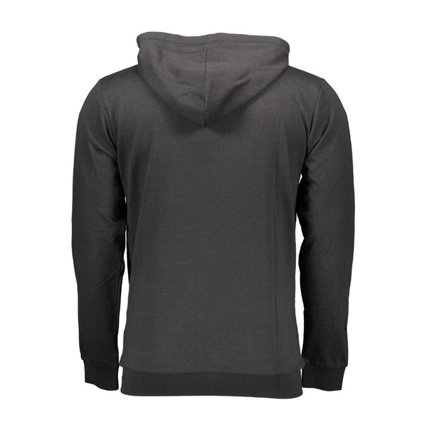 Elegant Black Hooded Zip Sweatshirt