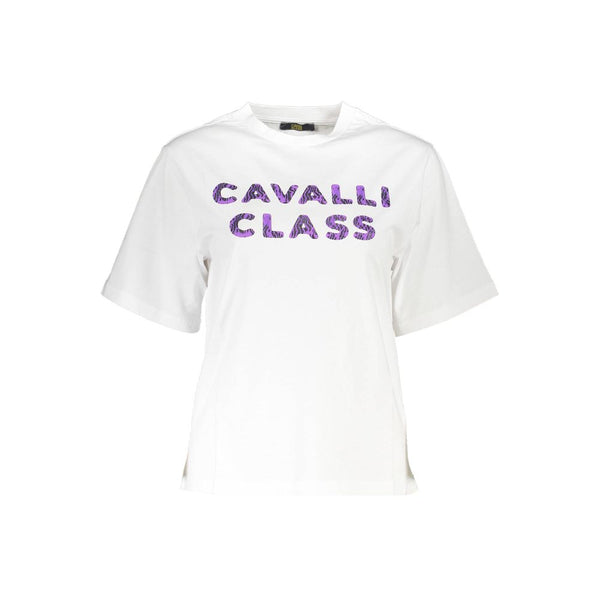 T-shirt en coton blanc élégant avec imprimé design