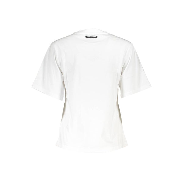 T-shirt en coton blanc élégant avec imprimé design