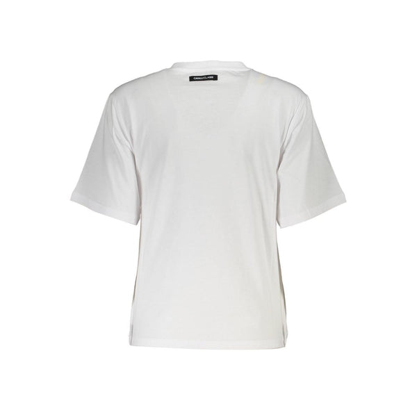 Chic White Printed Tee με διαχρονική κομψότητα