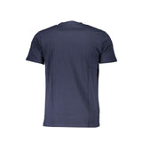 Blaues Baumwollt-Shirt