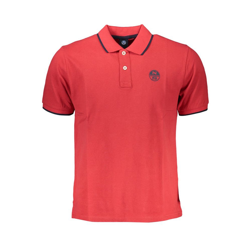 Polo de algodón rojo