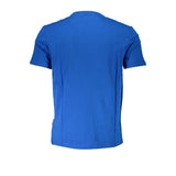 Camiseta de algodón azul