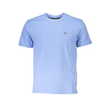 Blaues Baumwollt-Shirt