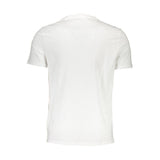 Tee de poche chic brodé en blanc pur