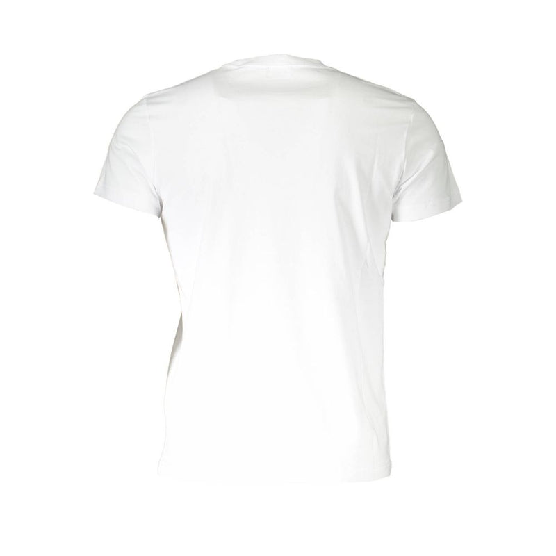 T-shirt à cou rond blanc élégant avec détail du logo