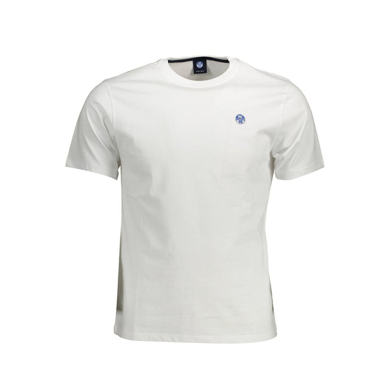 T-shirt en coton élégant blanc blanc rond