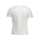 T-shirt en coton élégant blanc blanc rond