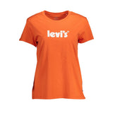 Chic Orange Logo Print Tee