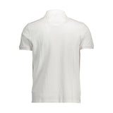 Elegant White Cotton Polo With Logo Detail