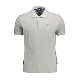 Elegante camisa de polo de manga corta gris