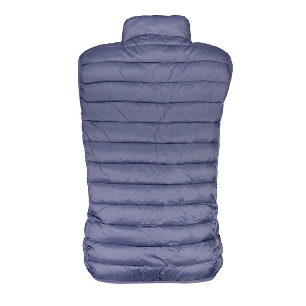 Sleek Sleeveless Men's Blue Polyamide Jacket