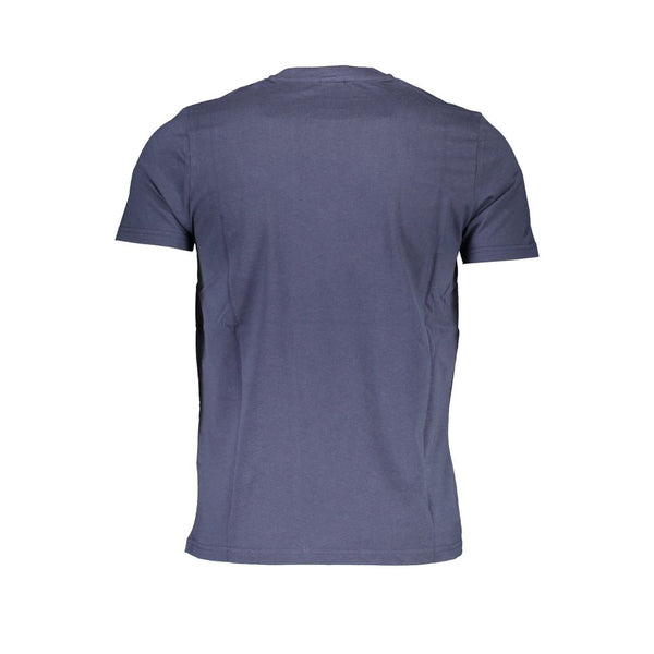 Blue Cotton Men T-Shirt