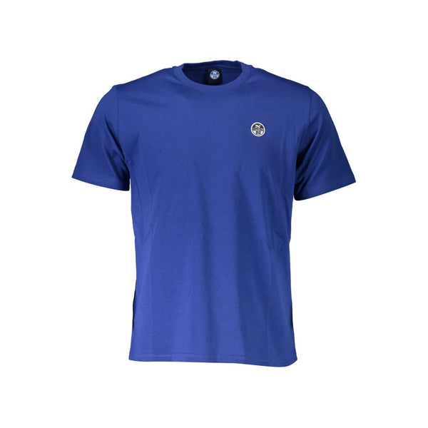 Tee de coton bleu chic avec logo emblématique